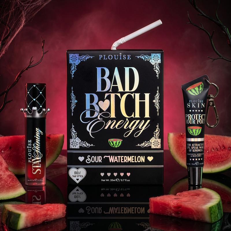 Halloween Lip Conditioner & Lip Oil Duo - Raspberry, Blackberry, and Watermelon