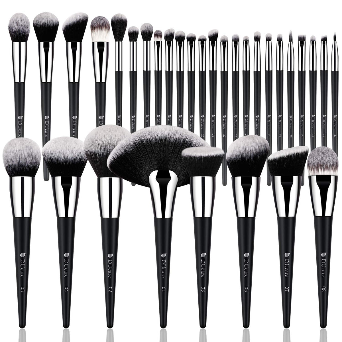 Professional 27Pcs Makeup Brush Set - Premium Synthetic Kabuki Foundation Blending Face Powder Eye Shadow Brushes