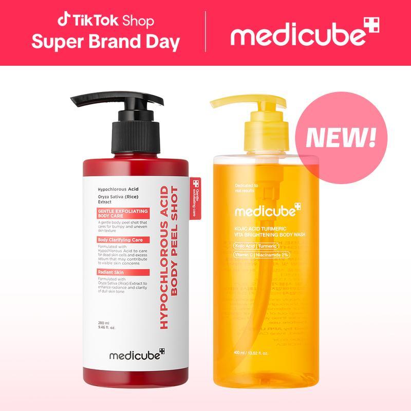 Smooth & Clear Body Care Set - Hypochlorous Acid Peel, Kojic Acid Body Wash, Toner Pad & Mist
