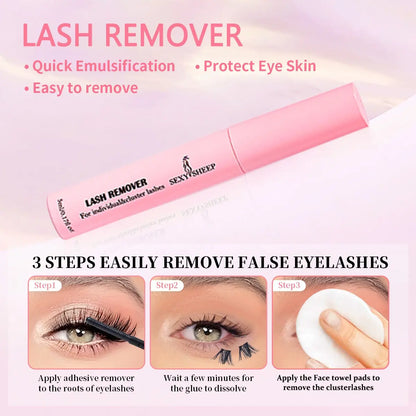 Mixed-Style Lash Clusters Kit, DIY Individual Eyelash Extensions, D-Curl Volume False Eyelashes