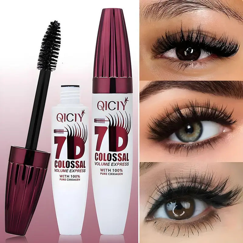 7D Waterproof Mascara - 24H Long Lasting Volume & Curl, Smudge-Proof Lift