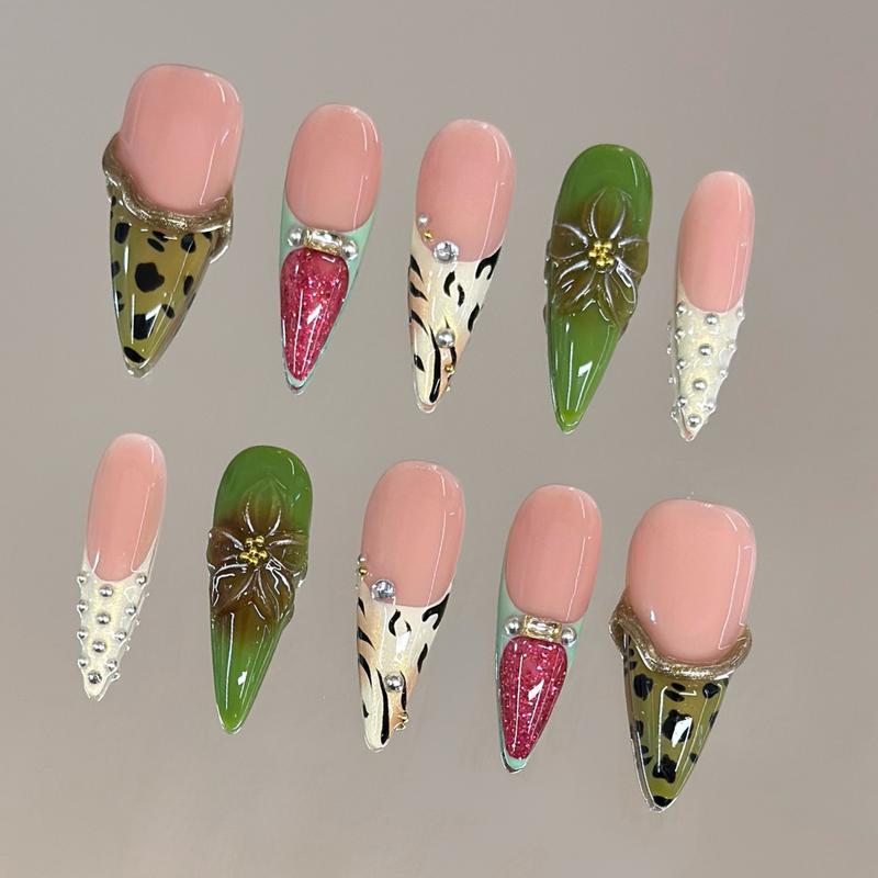 Autumn Spice Collection - 100% Handcrafted 3D Press-On Nails, Reusable Salon-Quality Gel Luxury