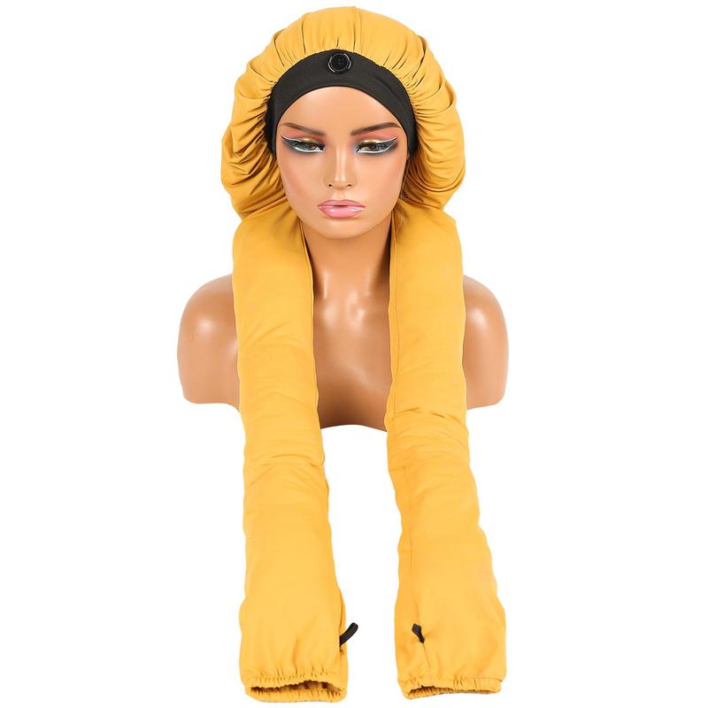 2-in-1 Adjustable Haircare Bonnet - Large Friction-Free Sleeping Cap for Long Hair