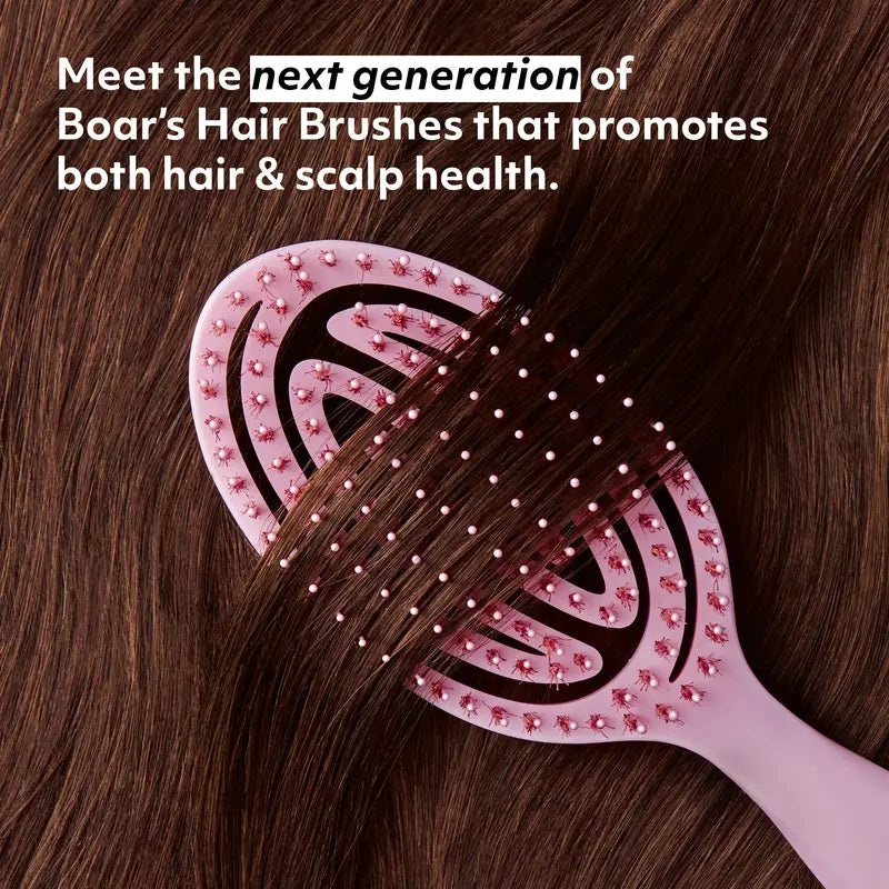 Next-Gen Boar's Hair Wellness Brush for Scalp Health, Detangling & Circulation Boost