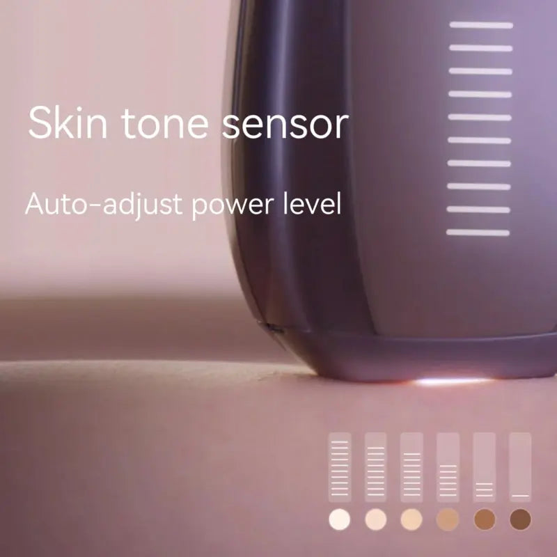 Laser Hair Removal Device with Ice-Cooling Technology, Dual Lights Skin Sensor & SHR Mode