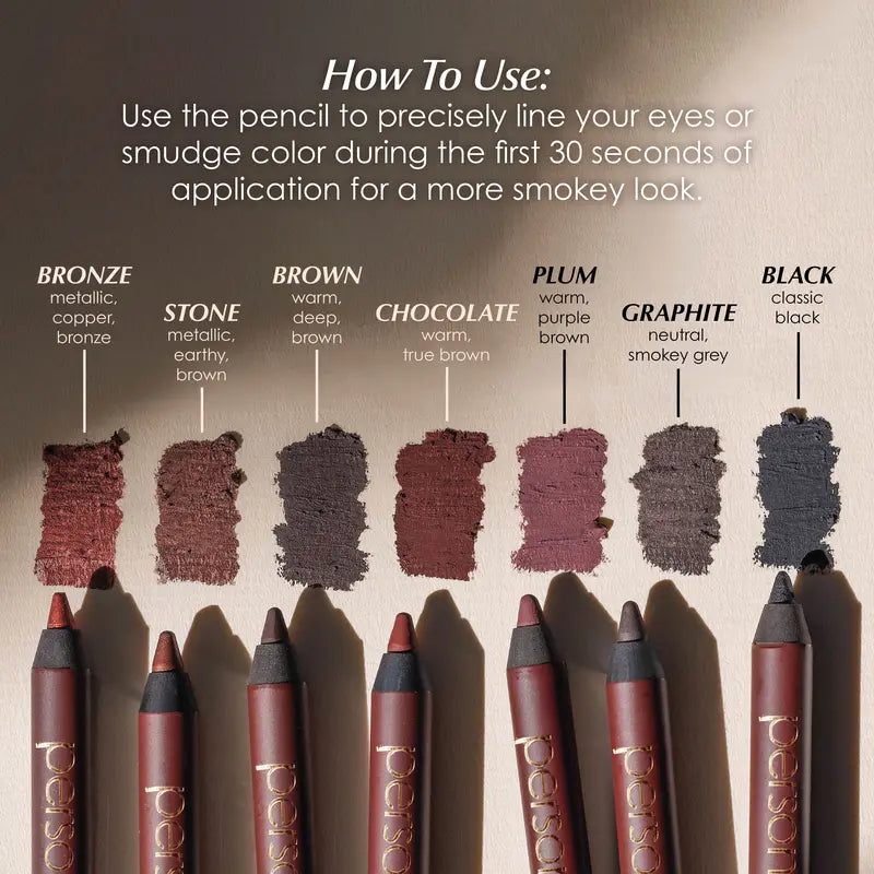 24HR Waterproof Eyeliner Sharpen-able Eye Pencil - Cruelty-Free Vegan Makeup