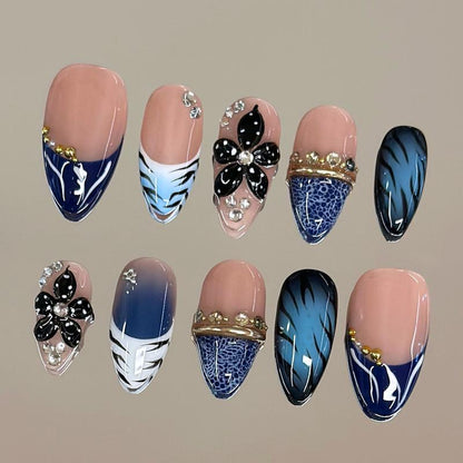 Autumn Spice Collection - 100% Handcrafted 3D Press-On Nails, Reusable Salon-Quality Gel Luxury
