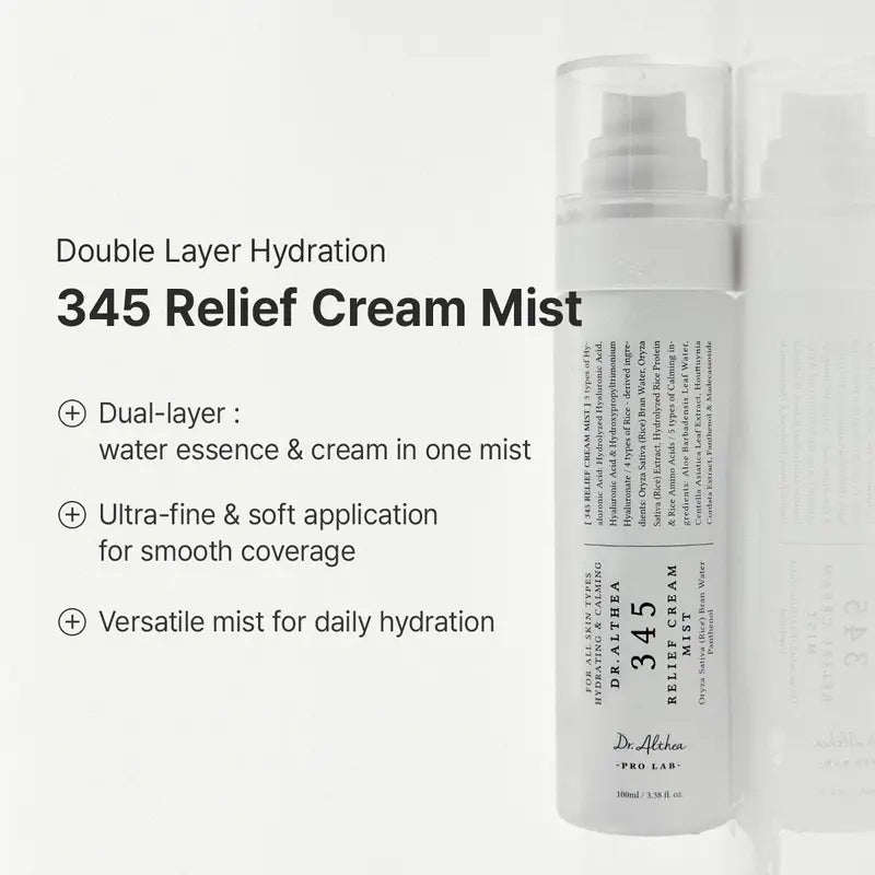 345 Relief Cream & Mist Duo - Soothing Cream for Deep Hydration and Moisture Balance