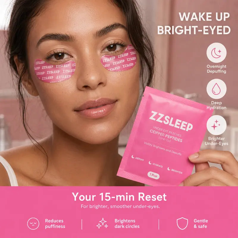 Hydrating & Depuffing Hydrogel Eye Masks with Caffeine & Peptides (12 Pairs)