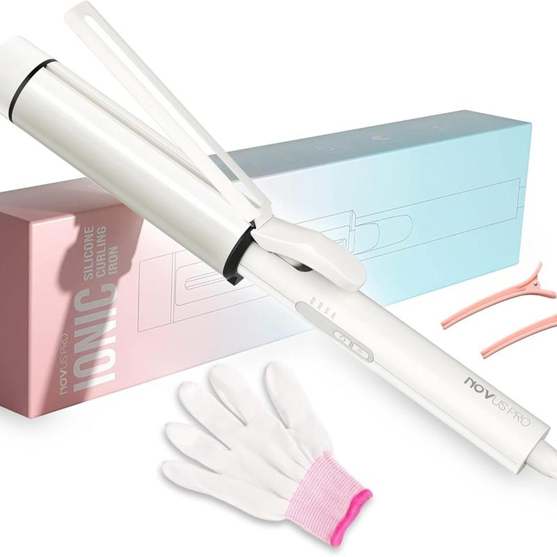 1.5 Inch Ceramic Tourmaline Curling Wand - 40M Negative Ions Large Barrel Curler