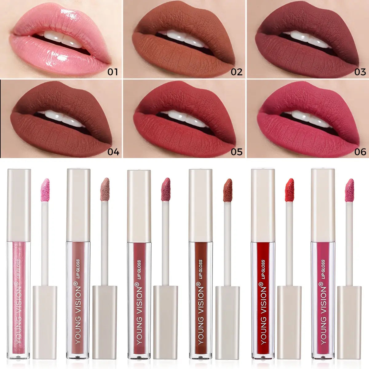High-Value Matte Lip Gloss Set - Multi-Color Liquid Makeup Gift Pack