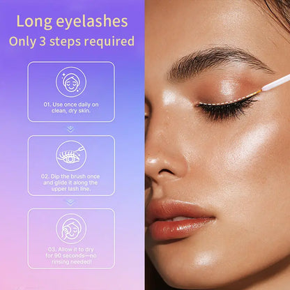Eyelash Enhancer Lash Serum - 3ml+3ml Buy 1 Free 1, Plant-Based Tech for Longer Lashes