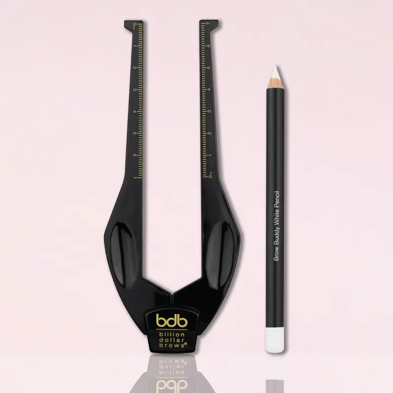 Professional Eyebrow Symmetry Mapping Kit with Precision Ruler for Perfect Makeup Application