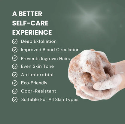 100% Authentic African Exfoliating Net Sponge for Smooth and Glowing Skin