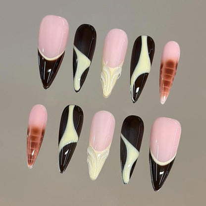Autumn Spice Collection - 100% Handcrafted 3D Press-On Nails, Reusable Salon-Quality Gel Luxury