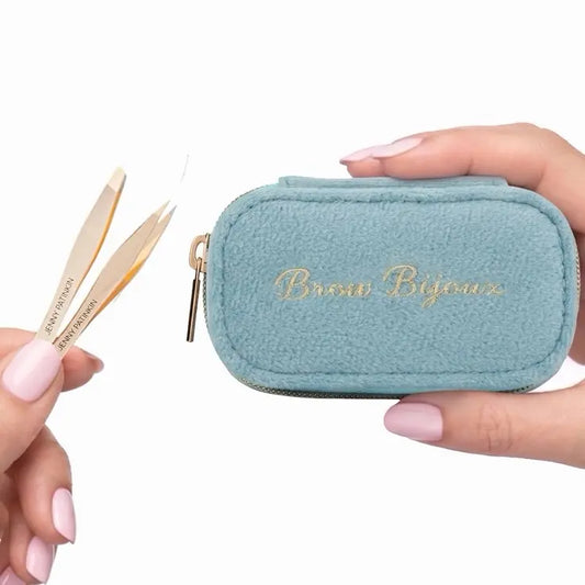 Professional 2-Piece Stainless Steel Eyebrow Tweezer Set with Slant and Pointed Tips