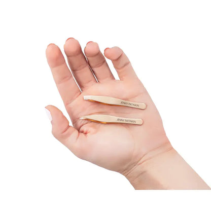 Professional 2-Piece Stainless Steel Eyebrow Tweezer Set with Slant and Pointed Tips