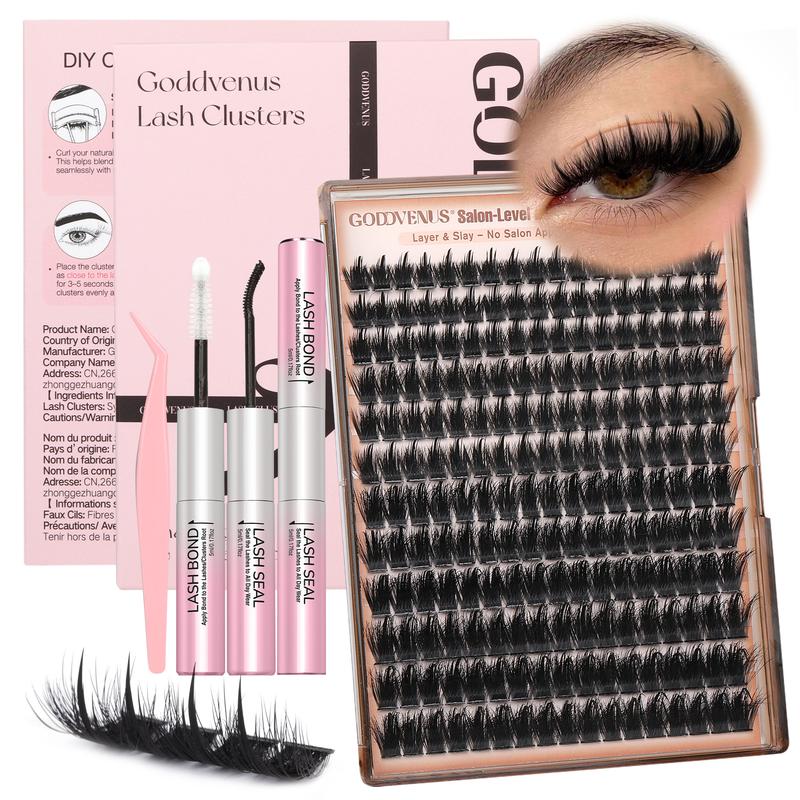 Spiky Manga Lash Clusters - Wispy Anime Eyelash Extensions, D Curve 12-18mm, 204 Pcs