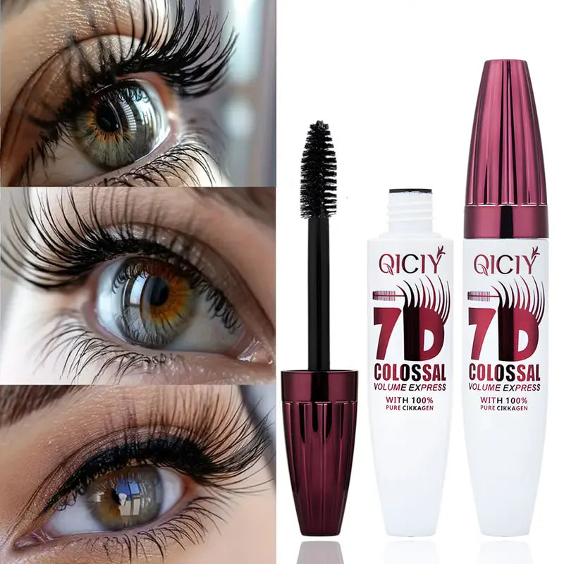 7D Waterproof Mascara - 24H Long Lasting Volume & Curl, Smudge-Proof Lift