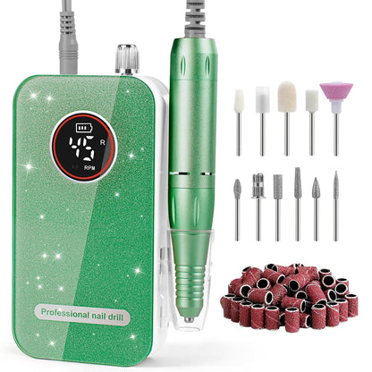 Professional 45000RPM Rechargeable Cordless Electric Nail Drill for Acrylic and Gel Nails