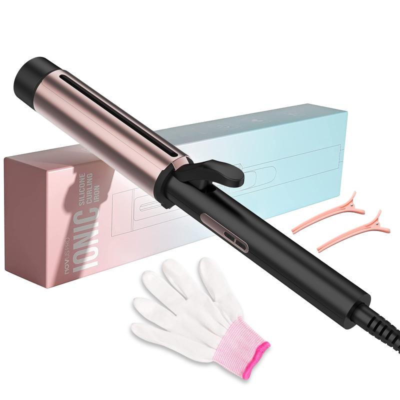 1.5 Inch Ceramic Tourmaline Curling Wand - 40M Negative Ions Large Barrel Curler