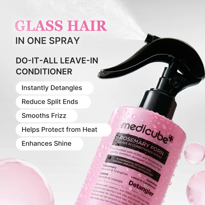 Rosemary PDRN Leave In Conditioner Spray - Do-It-All Detangler & Heat Protectant