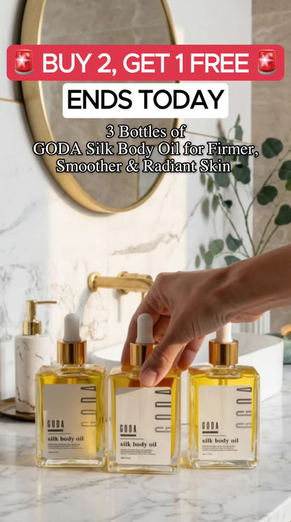 Silk Body Oil - Age-Defying Formula with 6 Essential Oils for Firming