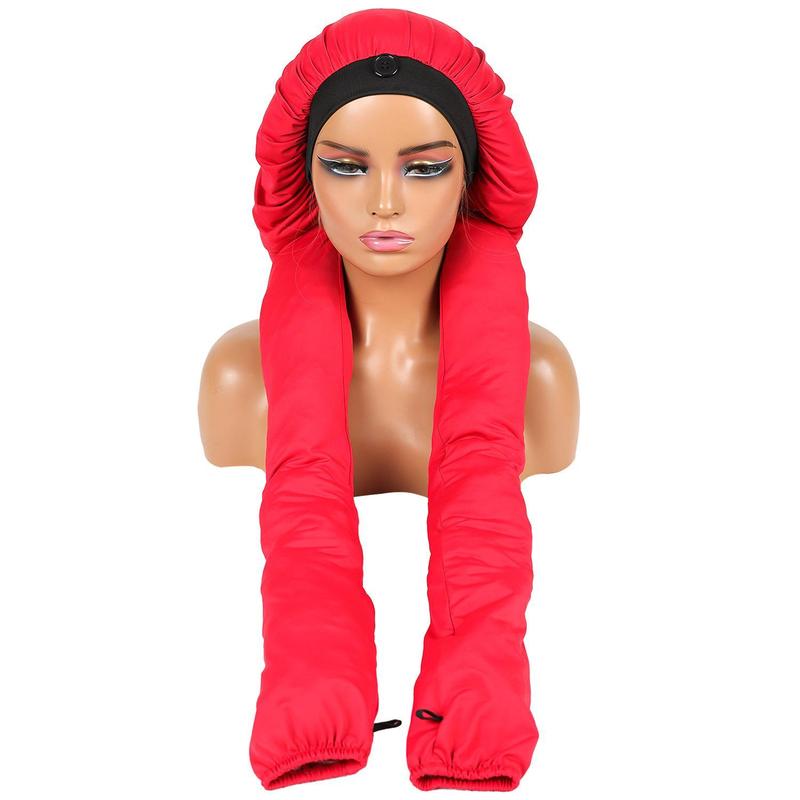 2-in-1 Adjustable Haircare Bonnet - Large Friction-Free Sleeping Cap for Long Hair