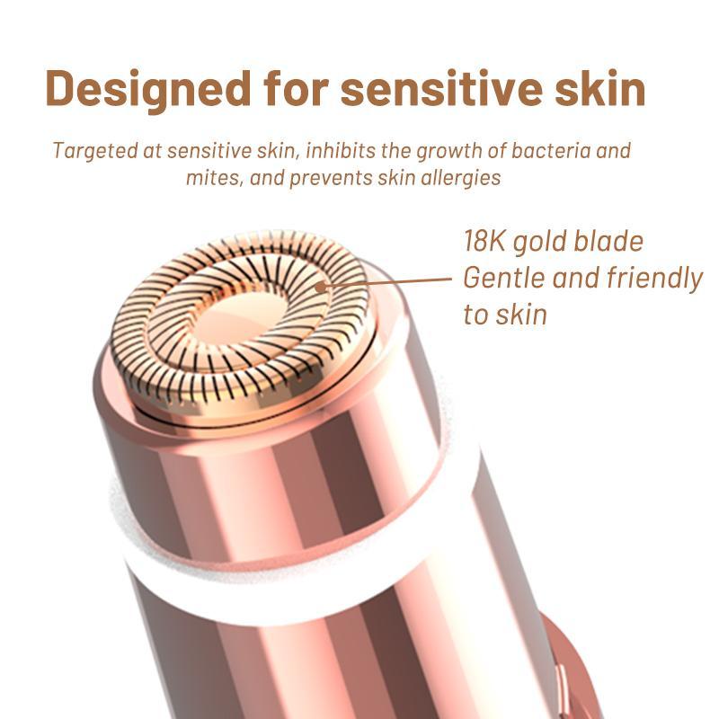 2-in-1 Electric Eyebrow Trimmer and Facial Hair Remover for Women, Portable Lip and Body Shaver