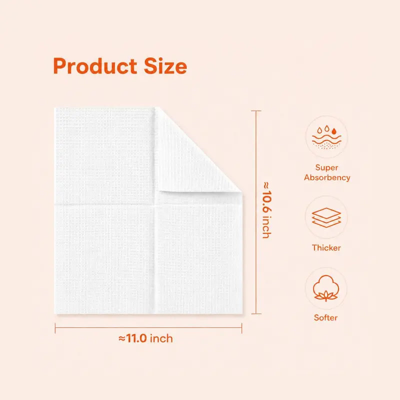 Disposable Face Towels - 4 Boxes (160 Total), XL Ultra Soft Thick Eco-friendly Wipes for Sensitive Skin