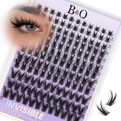 Natural Eyelash Clusters Kit - DIY Lash Extension Kit at Home with C-Curl Wispy Clusters