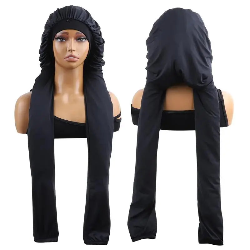 2-in-1 Adjustable Haircare Bonnet - Large Friction-Free Sleeping Cap for Long Hair