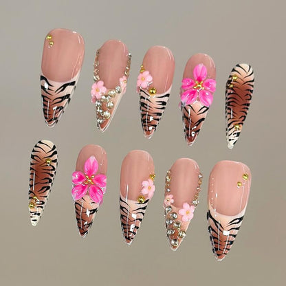 Autumn Spice Collection - 100% Handcrafted 3D Press-On Nails, Reusable Salon-Quality Gel Luxury