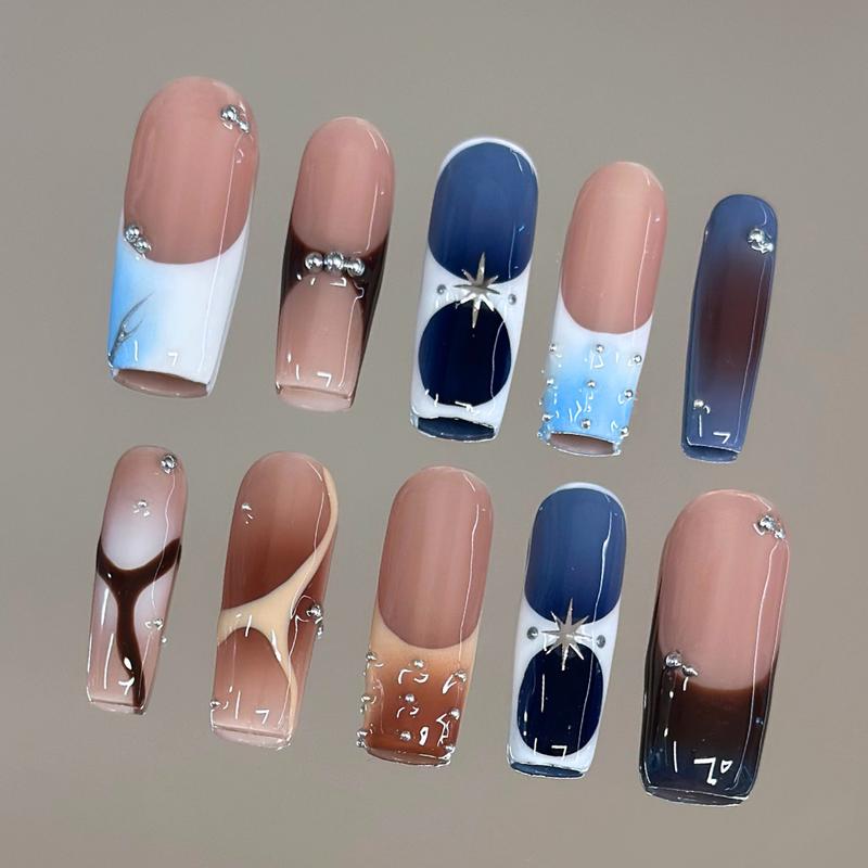 Autumn Spice Collection - 100% Handcrafted 3D Press-On Nails, Reusable Salon-Quality Gel Luxury