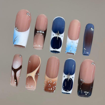 Autumn Spice Collection - 100% Handcrafted 3D Press-On Nails, Reusable Salon-Quality Gel Luxury