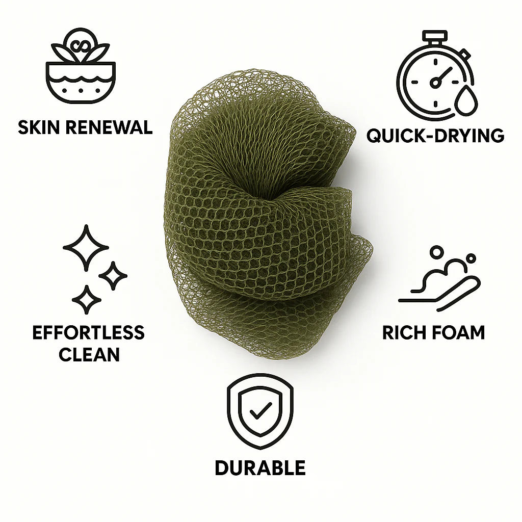 100% Authentic African Exfoliating Net Sponge for Smooth and Glowing Skin