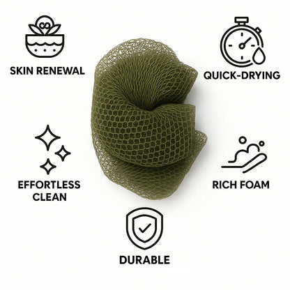 100% Authentic African Exfoliating Net Sponge for Smooth and Glowing Skin