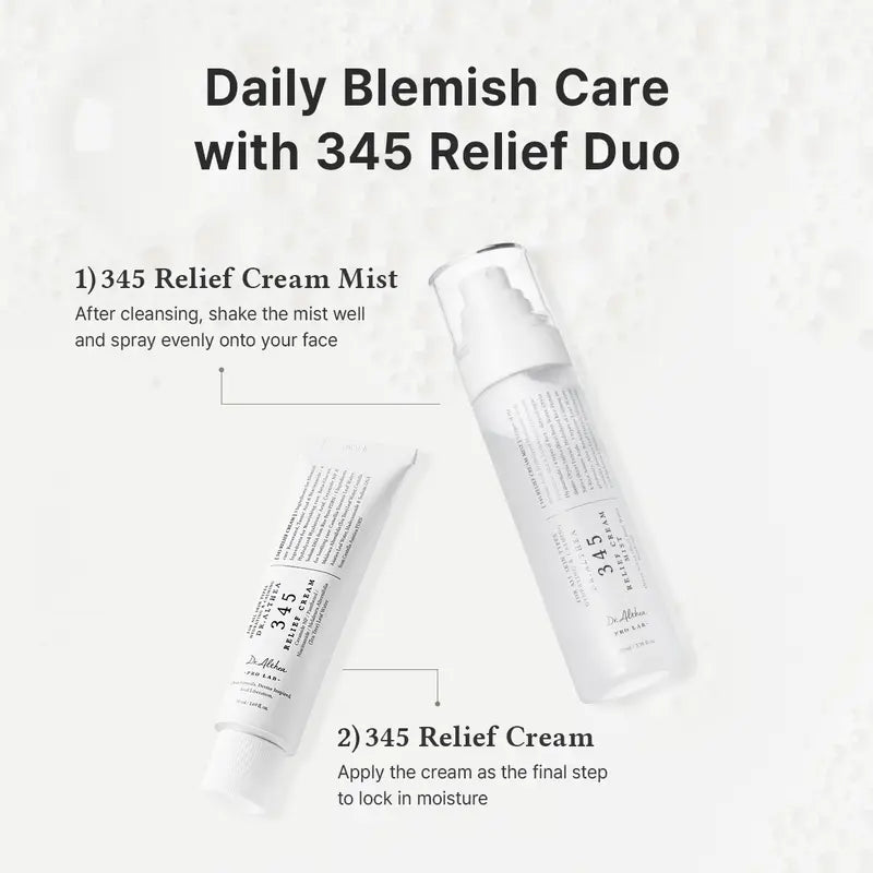 345 Relief Cream & Mist Duo - Soothing Cream for Deep Hydration and Moisture Balance