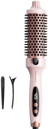 1.5 Inch Heated Round Brush with Ionic Technology and 5 Heat Settings for Blowout Look