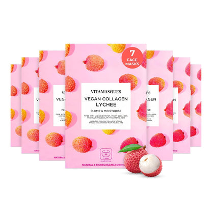 Juicy Collection Triple-Layer Sheet Facial Mask Kit - 7-Pack Korean Skincare for Purifying and Brightening