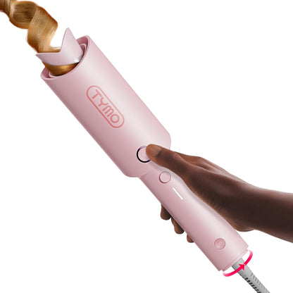 Automatic Rotating Curling Iron - 1 Inch Beach Waves Wand with 500M Ions & Anti-Scald