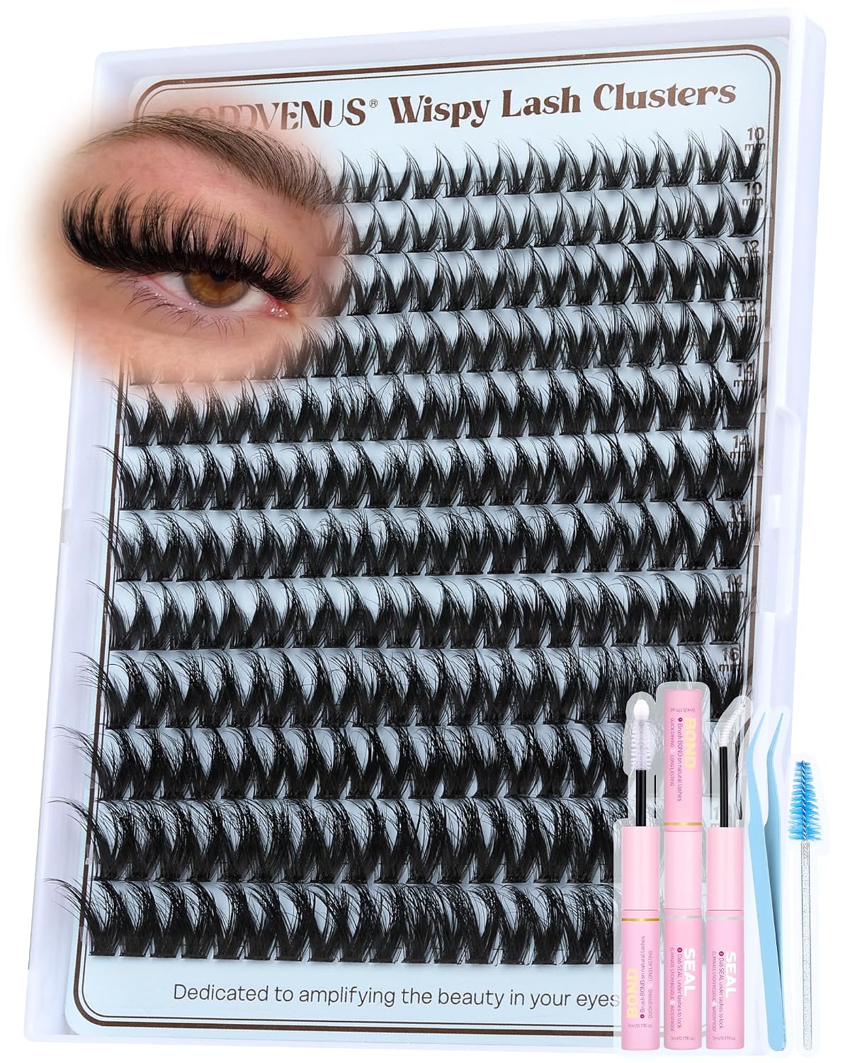 Manga Lash Clusters With Spikes Wispy Eyelash Extensions Fluffy Anime Individual Lashes (D Curve 12-18mm 204pcs)