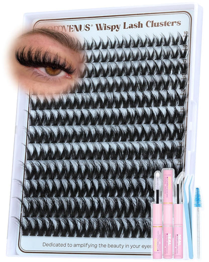 Manga Lash Clusters With Spikes Wispy Eyelash Extensions Fluffy Anime Individual Lashes (D Curve 12-18mm 204pcs)
