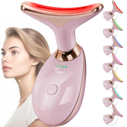 Facial Massager for Face and Neck, 7 Color Light Therapy Sculpting Wand Tool for Women