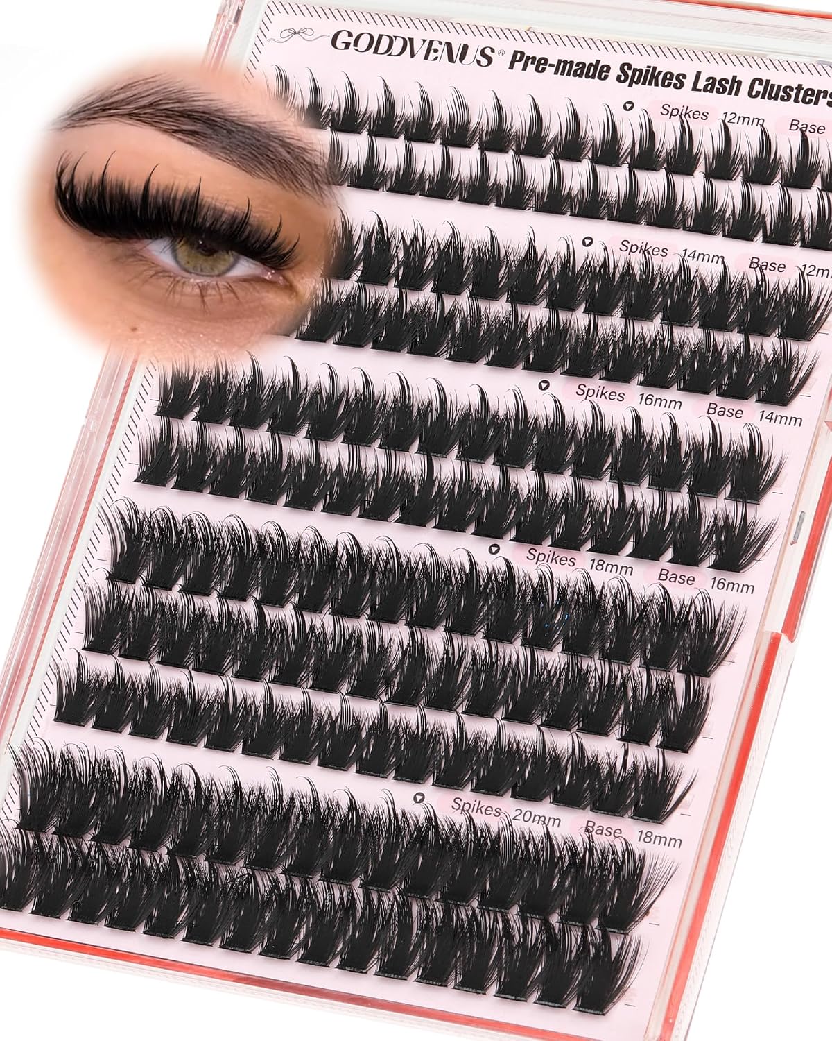 Manga Lash Clusters With Spikes Wispy Eyelash Extensions Fluffy Anime Individual Lashes (D Curve 12-18mm 204pcs)