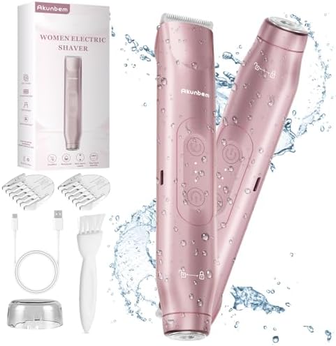 2-in-1 Electric Bikini Trimmer & Facial Hair Remover - IPX7 Waterproof Wet & Dry Use