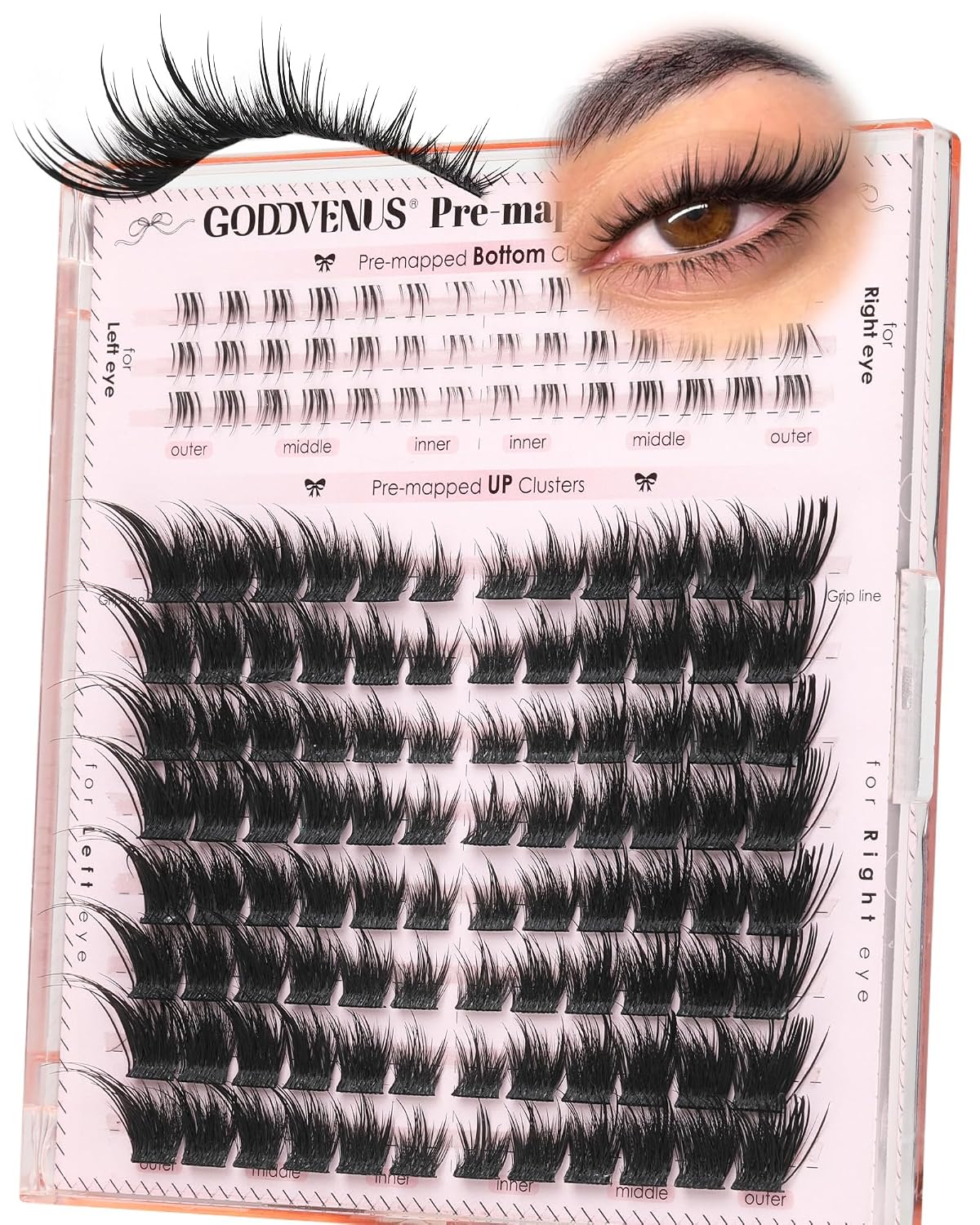 Manga Lash Clusters With Spikes Wispy Eyelash Extensions Fluffy Anime Individual Lashes (D Curve 12-18mm 204pcs)
