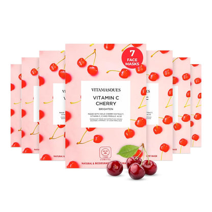 Juicy Collection Triple-Layer Sheet Facial Mask Kit - 7-Pack Korean Skincare for Purifying and Brightening