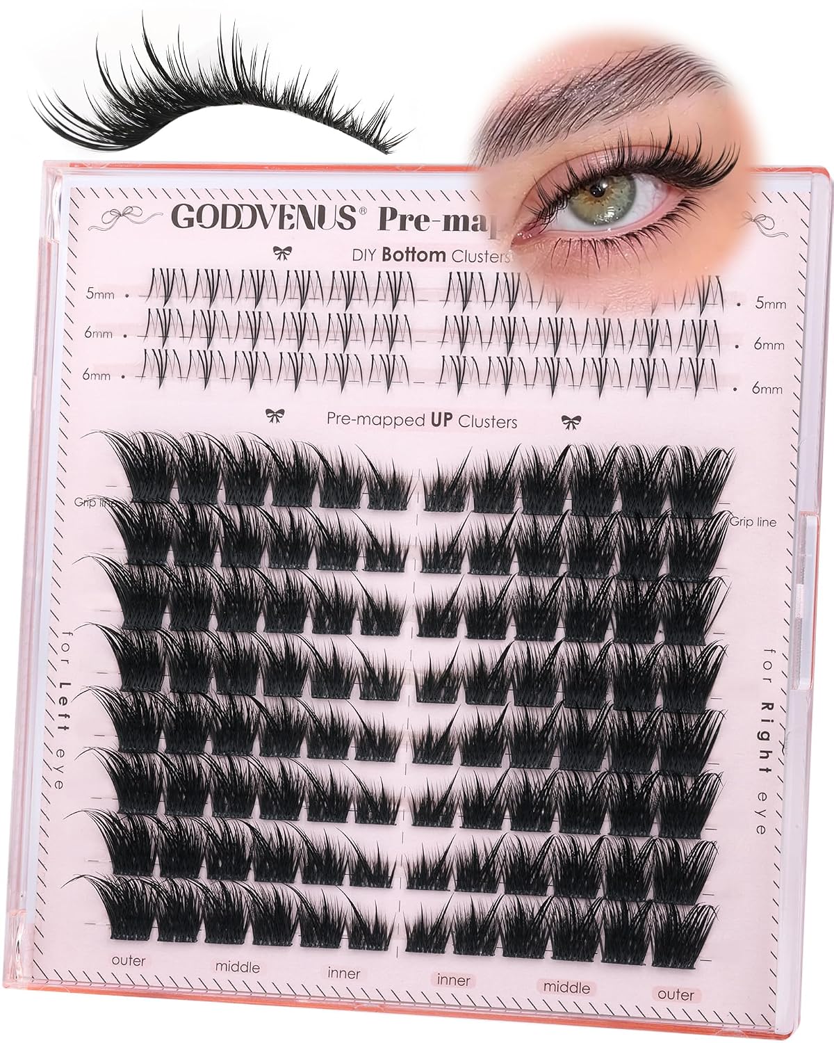 Manga Lash Clusters With Spikes Wispy Eyelash Extensions Fluffy Anime Individual Lashes (D Curve 12-18mm 204pcs)