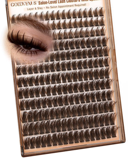 Manga Lash Clusters With Spikes Wispy Eyelash Extensions Fluffy Anime Individual Lashes (D Curve 12-18mm 204pcs)